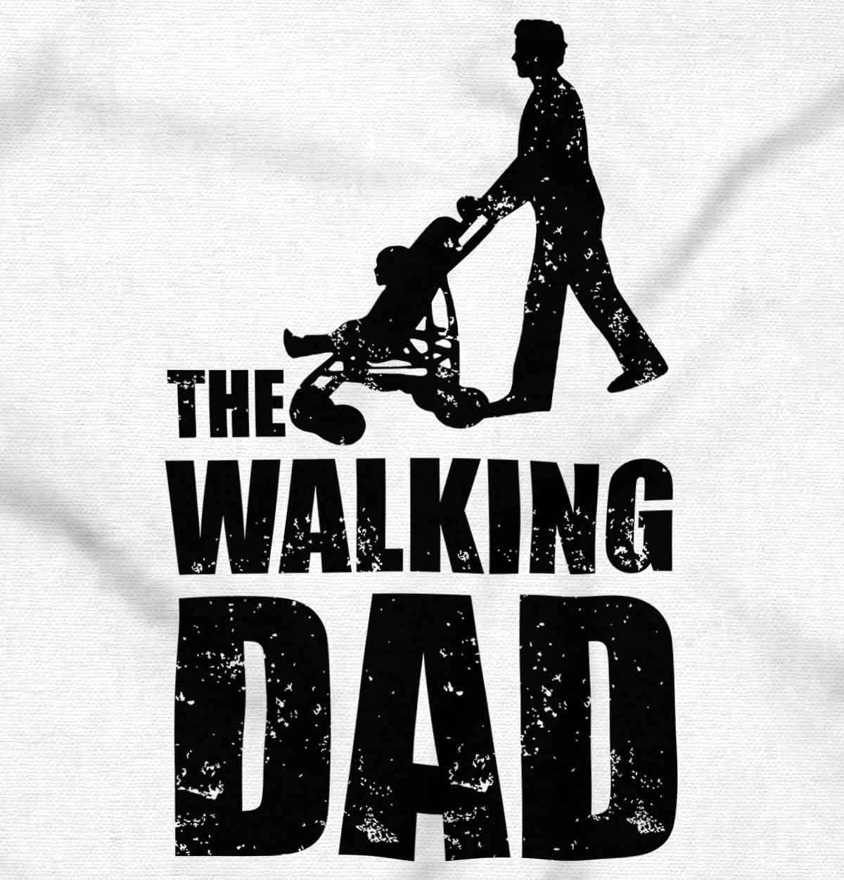 imageBrisco Brands Walking Dad Nerdy Zombie Movie Lover Zip Hoodie Sweatshirt MenWhite