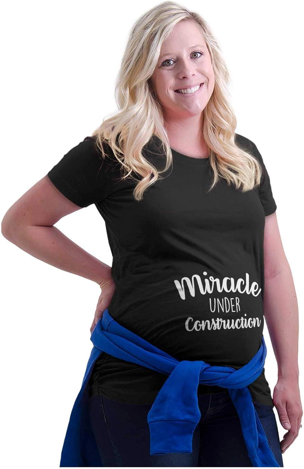 imageBrisco Brands Womens Maternity Miracle Under Construction Expecting T Shirt TeeBlack