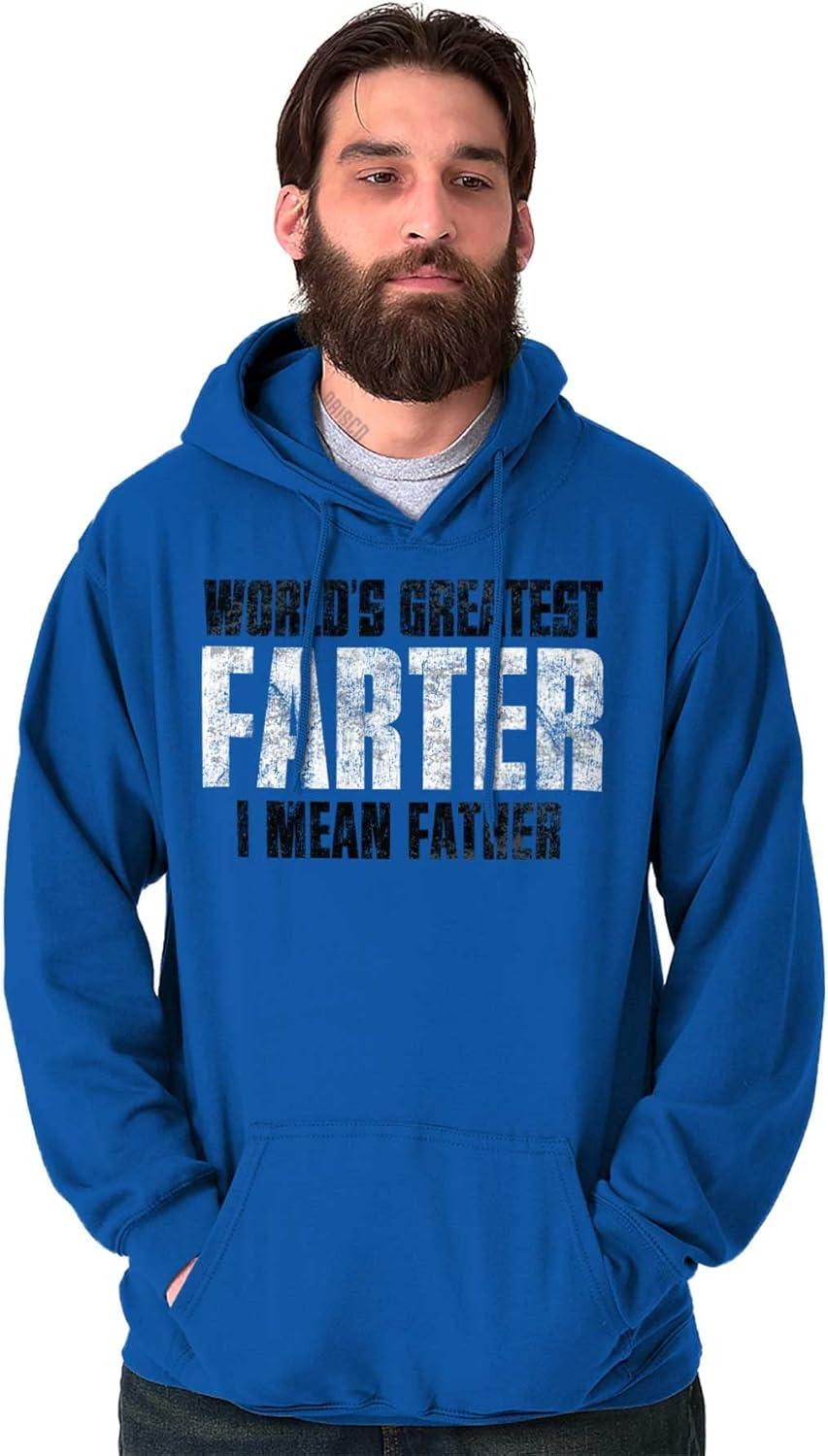 imageBrisco Brands Worlds Greatest Father I Mean Farter Hoodie Hooded Sweatshirt MenRoyal