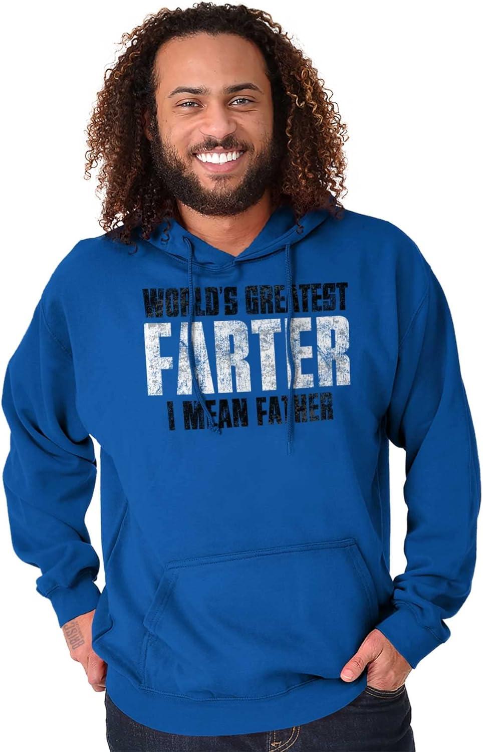 imageBrisco Brands Worlds Greatest Father I Mean Farter Hoodie Hooded Sweatshirt MenRoyal