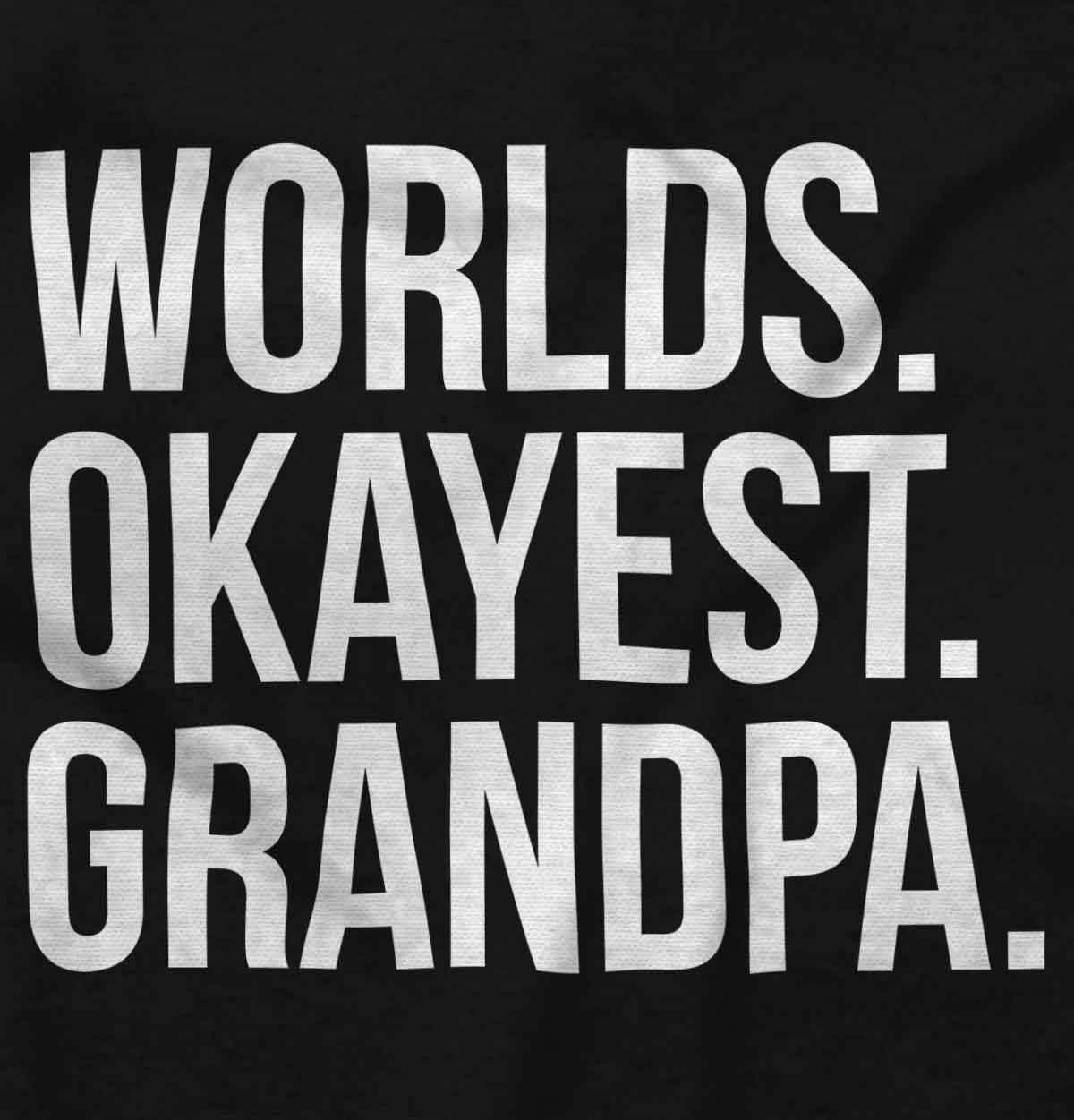imageBrisco Brands Worlds Okayest Grandpa Funny Hoodie Hooded Sweatshirt MenBlack