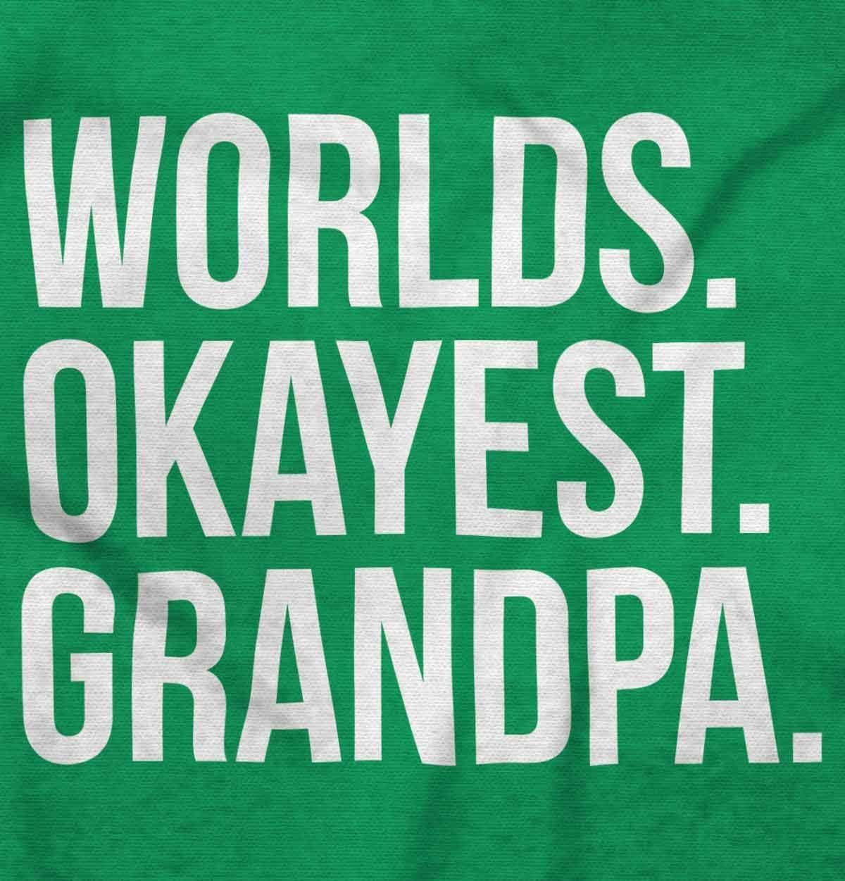 imageBrisco Brands Worlds Okayest Grandpa Funny Hoodie Hooded Sweatshirt MenIrish Green