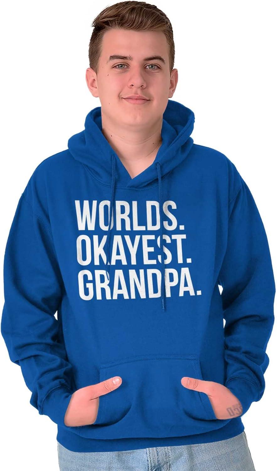 imageBrisco Brands Worlds Okayest Grandpa Funny Hoodie Hooded Sweatshirt MenRoyal