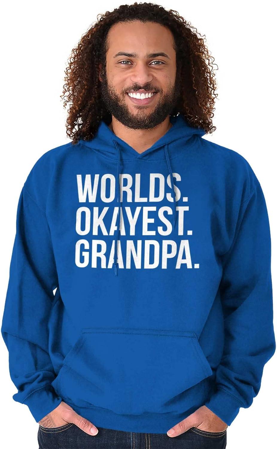 imageBrisco Brands Worlds Okayest Grandpa Funny Hoodie Hooded Sweatshirt MenRoyal