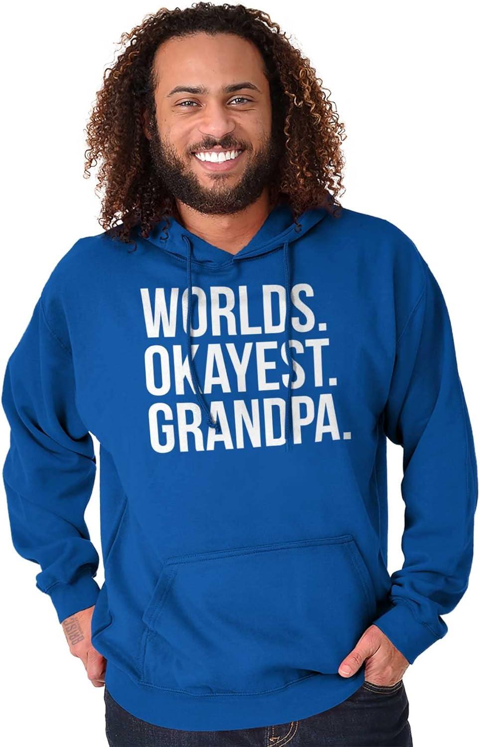imageBrisco Brands Worlds Okayest Grandpa Funny Hoodie Hooded Sweatshirt MenRoyal