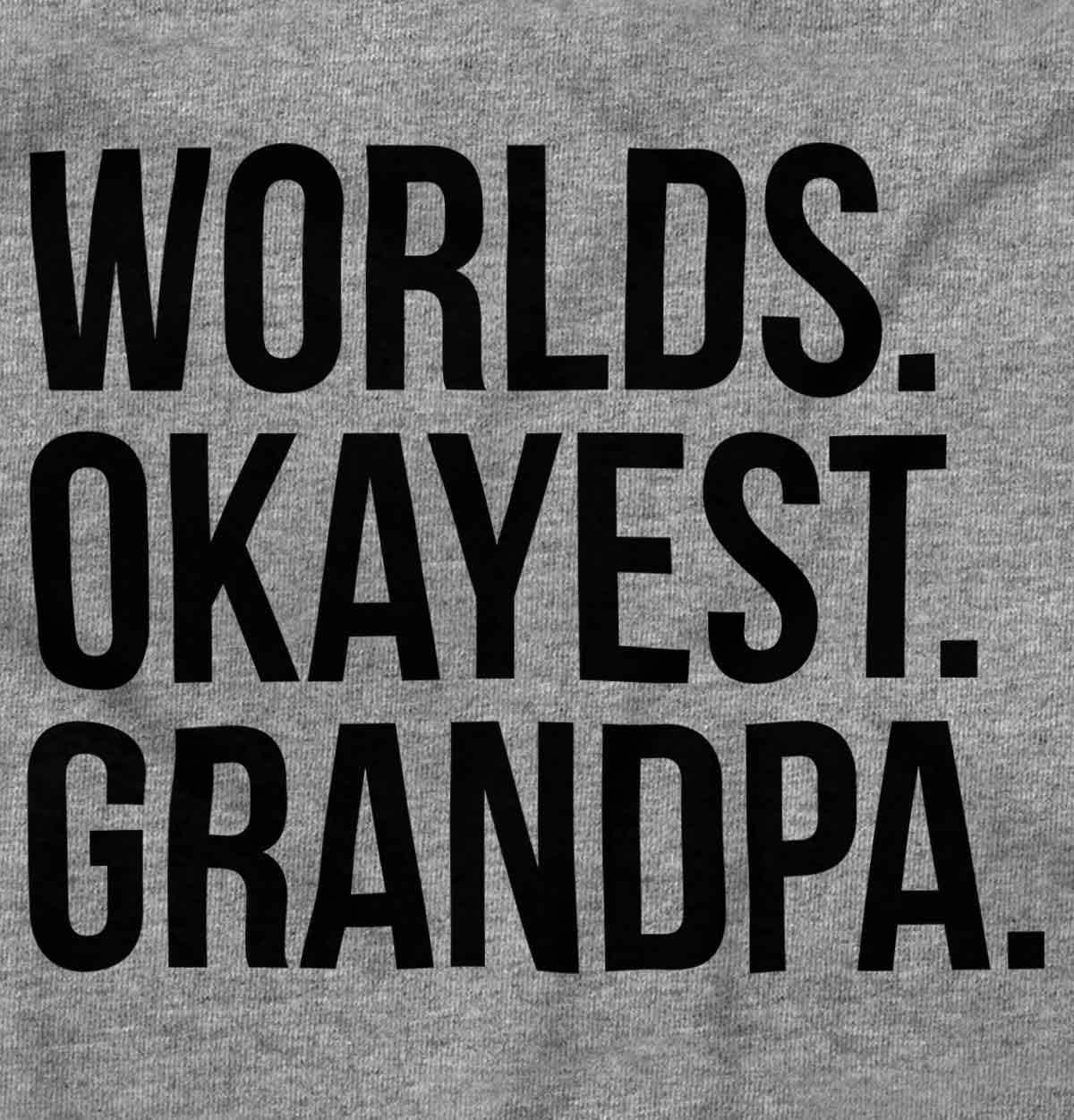 imageBrisco Brands Worlds Okayest Grandpa Funny Hoodie Hooded Sweatshirt MenSport Grey