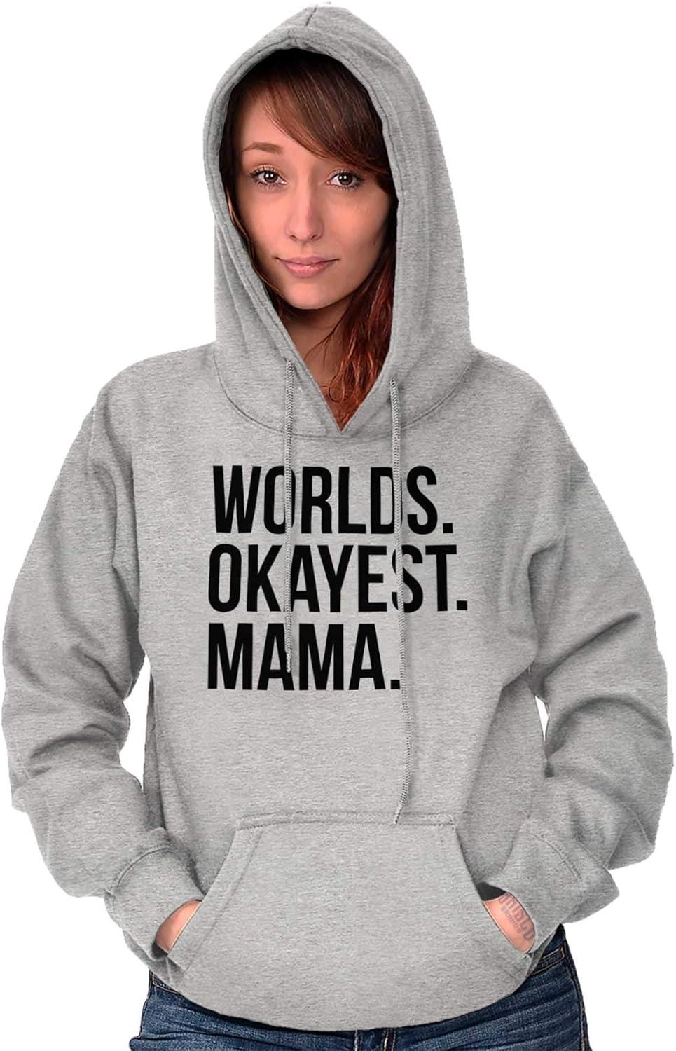 imageBrisco Brands Worlds Okayest Mama Mothers Day Mom Hoodie Sweatshirt WomenSport Grey