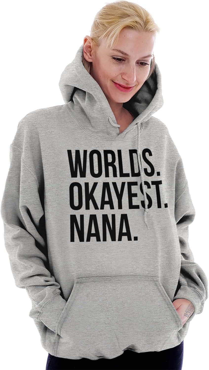 imageBrisco Brands Worlds Okayest Nana Grandmother Funny Hoodie Sweatshirt WomenSport Grey