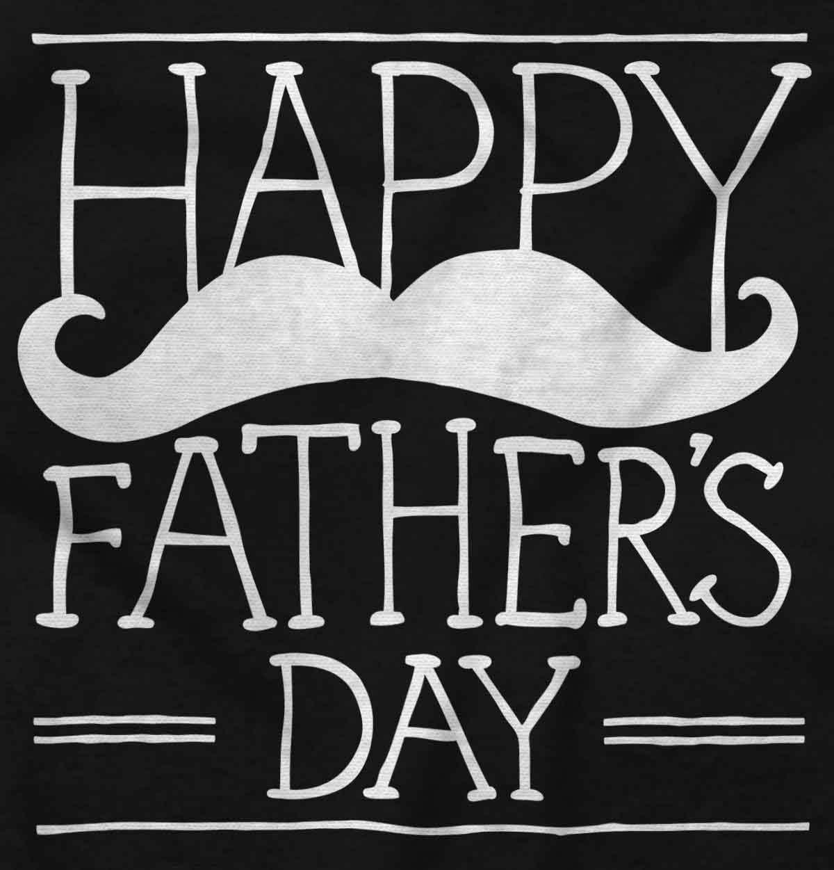 imageClassic Teaze Happy Fathers Day Dad Mustache Mens Graphic T Shirt TeesBlack