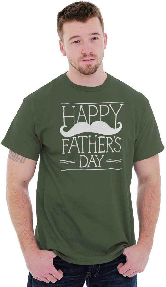 imageClassic Teaze Happy Fathers Day Dad Mustache Mens Graphic T Shirt TeesMilitary Green