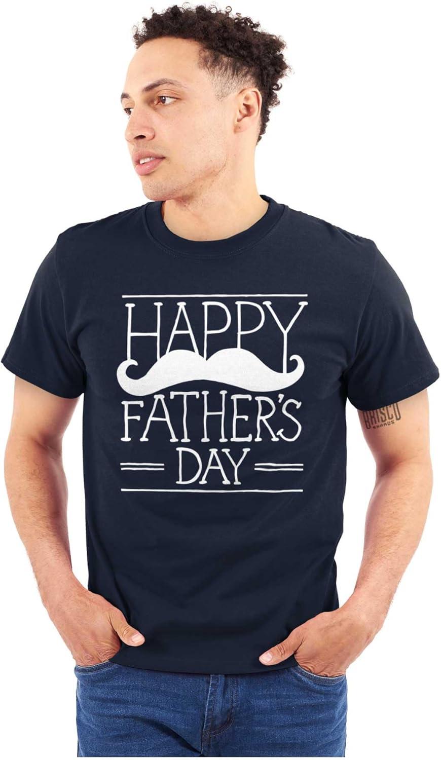 imageClassic Teaze Happy Fathers Day Dad Mustache Mens Graphic T Shirt TeesNavy
