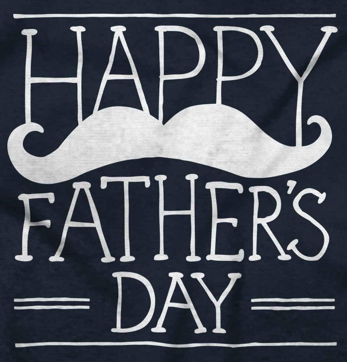 imageClassic Teaze Happy Fathers Day Dad Mustache Mens Graphic T Shirt TeesNavy