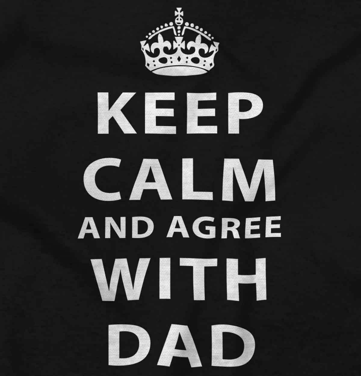 imageClassic Teaze Keep Calm And Agree With Dad Crown Hoodie Hooded Sweatshirt MenBlack