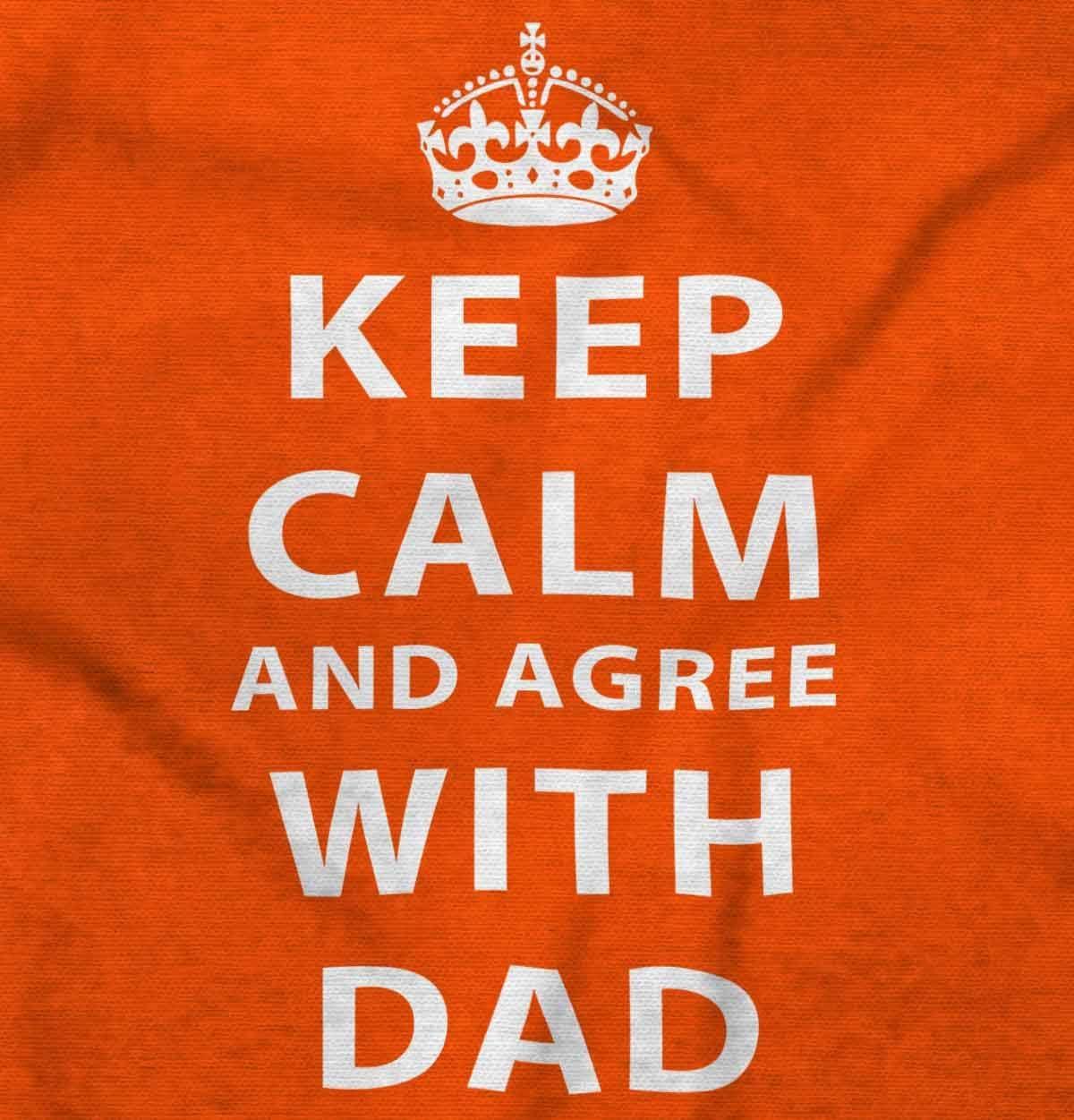 imageClassic Teaze Keep Calm And Agree With Dad Crown Hoodie Hooded Sweatshirt MenOrange