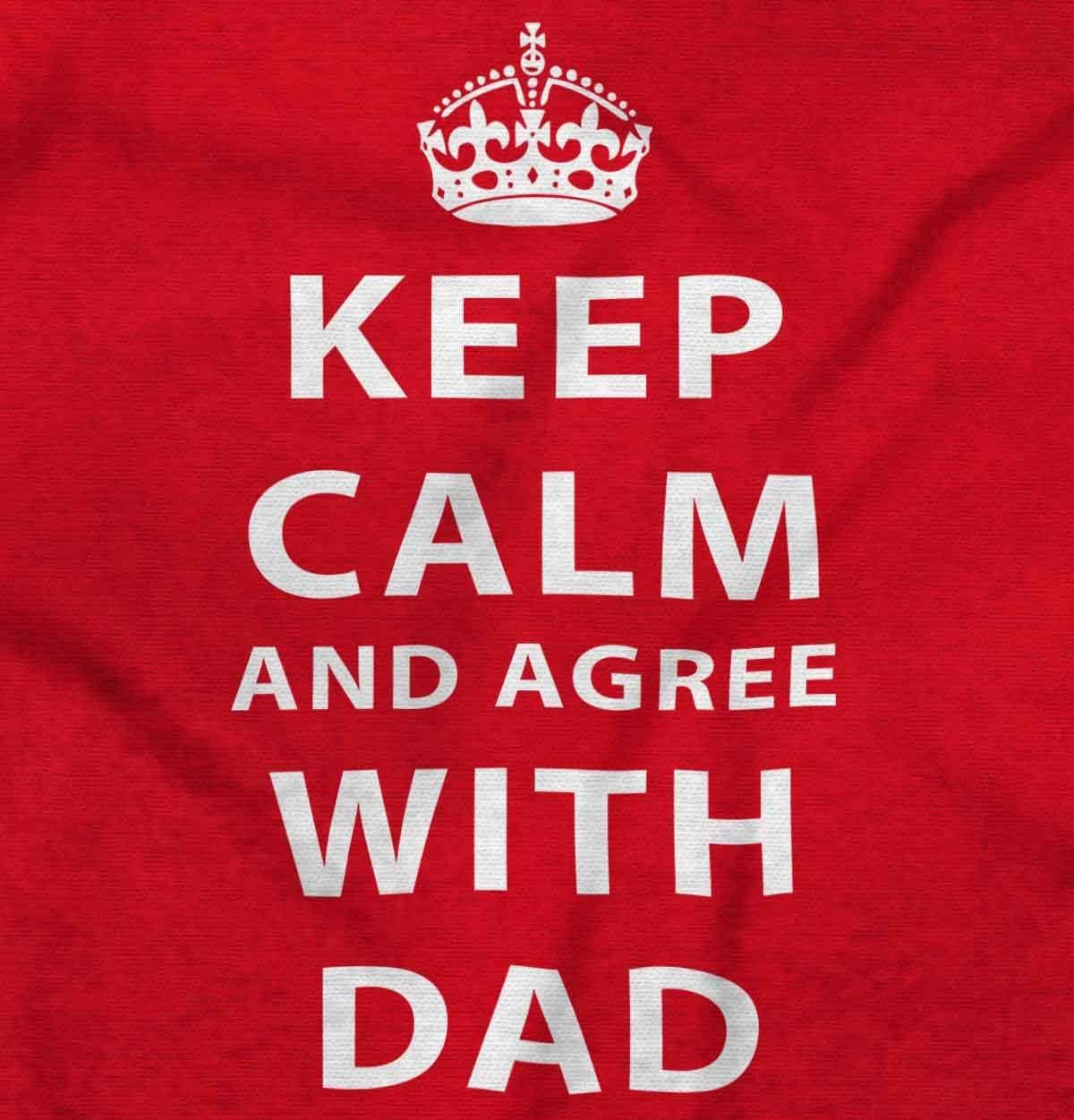 imageClassic Teaze Keep Calm And Agree With Dad Crown Hoodie Hooded Sweatshirt MenRed