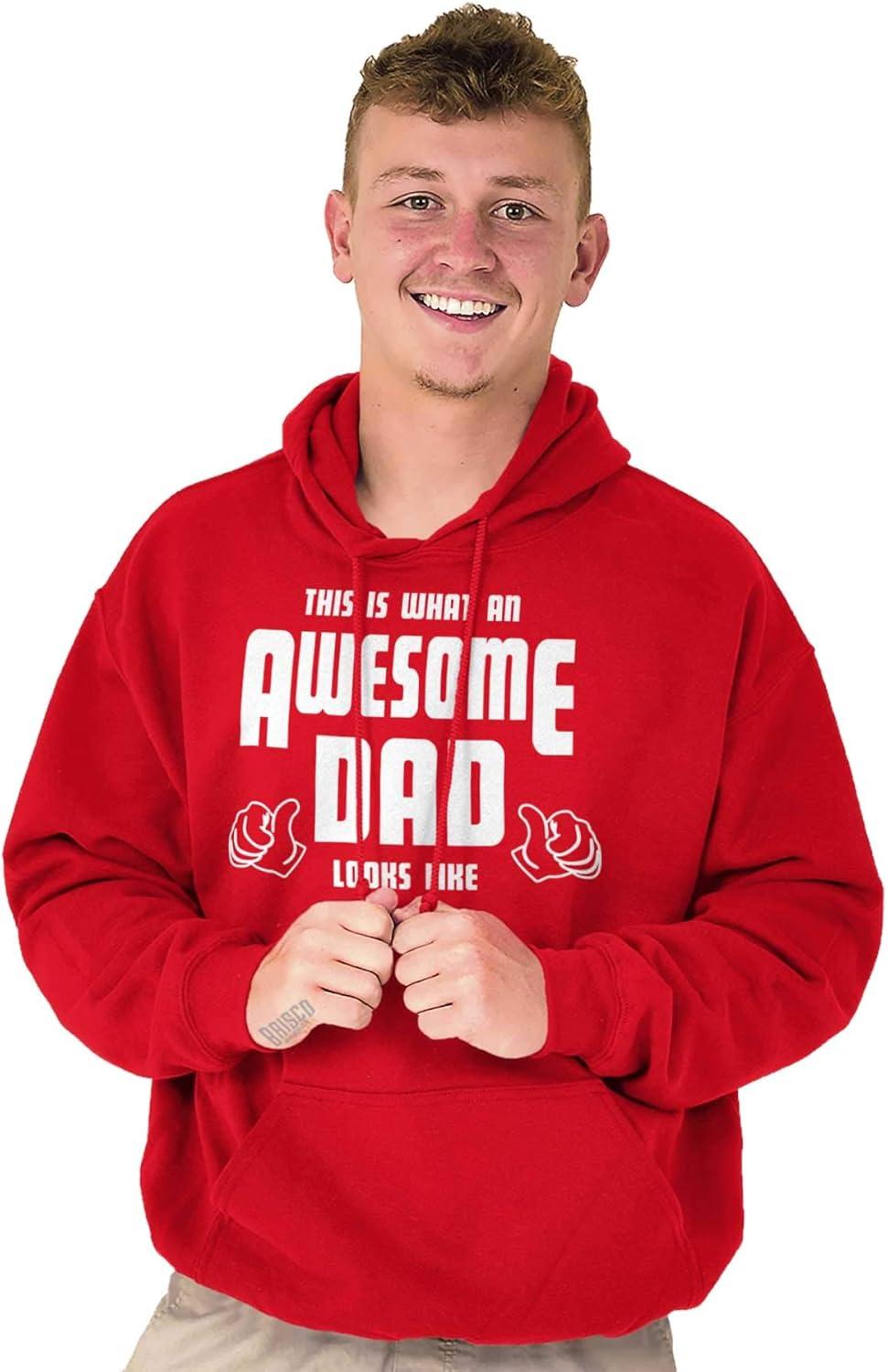 imageClassic Teaze This is What Awesome Dads Look Like Hoodie Hooded Sweatshirt MenRed