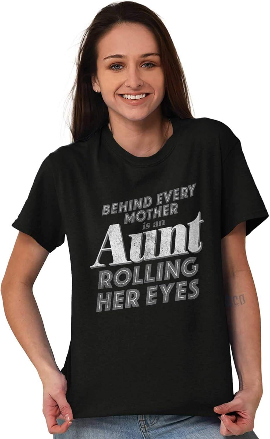 imageCute Funny Favorite Cool Auntie Aunt Womens Graphic T Shirt TeesBlack