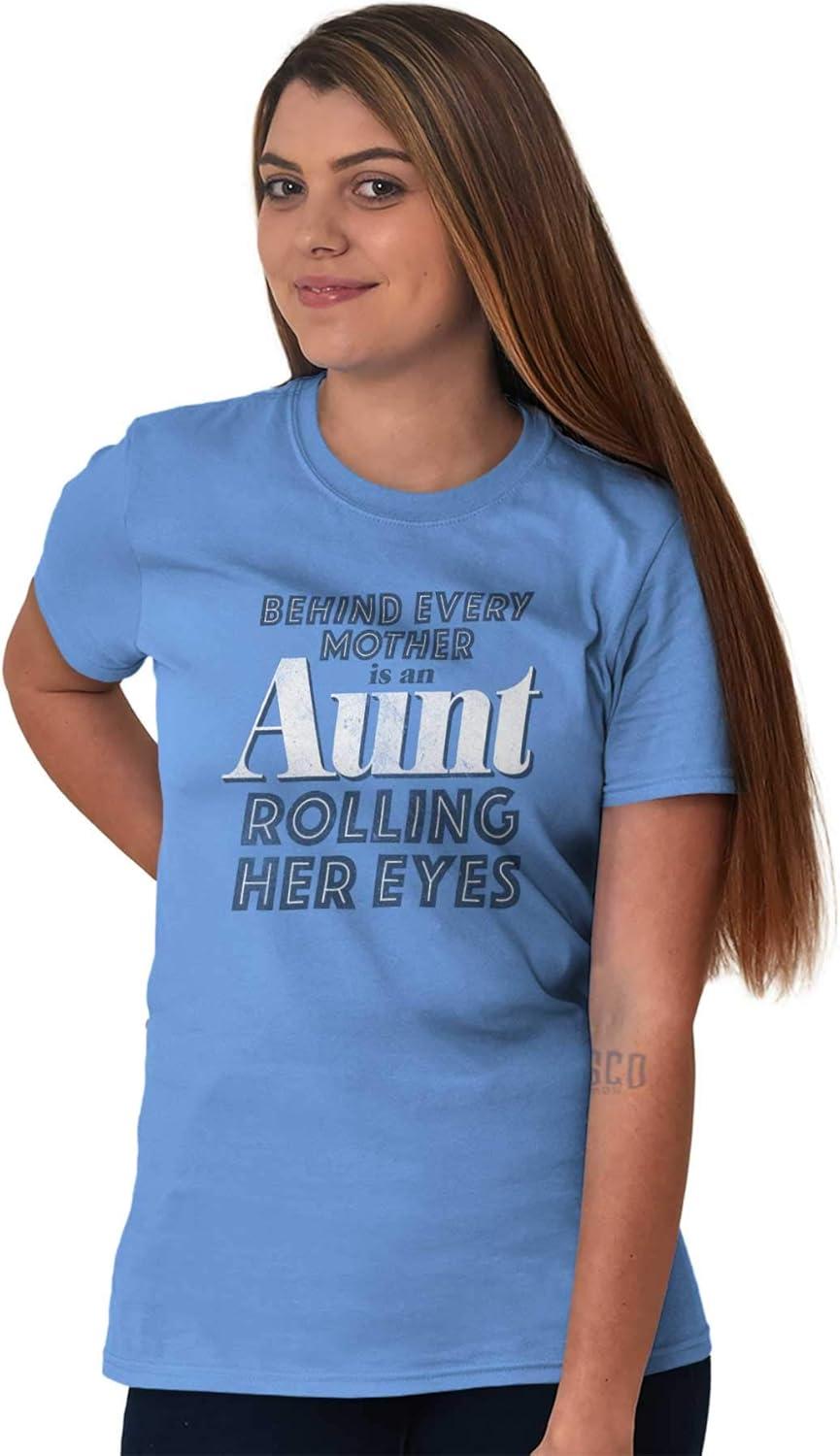 imageCute Funny Favorite Cool Auntie Aunt Womens Graphic T Shirt TeesCarolina Blue