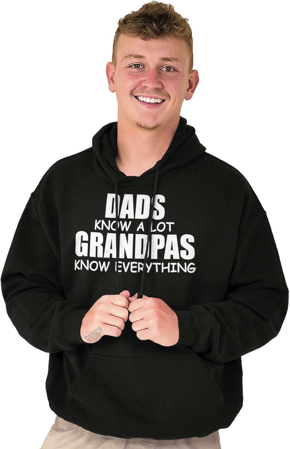 imageDad Knows A lot Grandpa Everything Hoodie Hooded Sweatshirt MenBlack