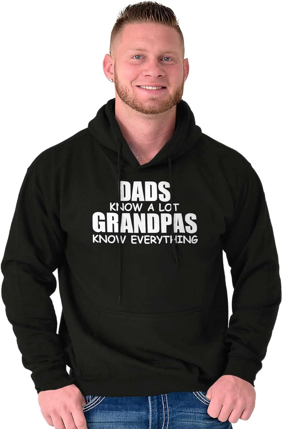 imageDad Knows A lot Grandpa Everything Hoodie Hooded Sweatshirt MenBlack