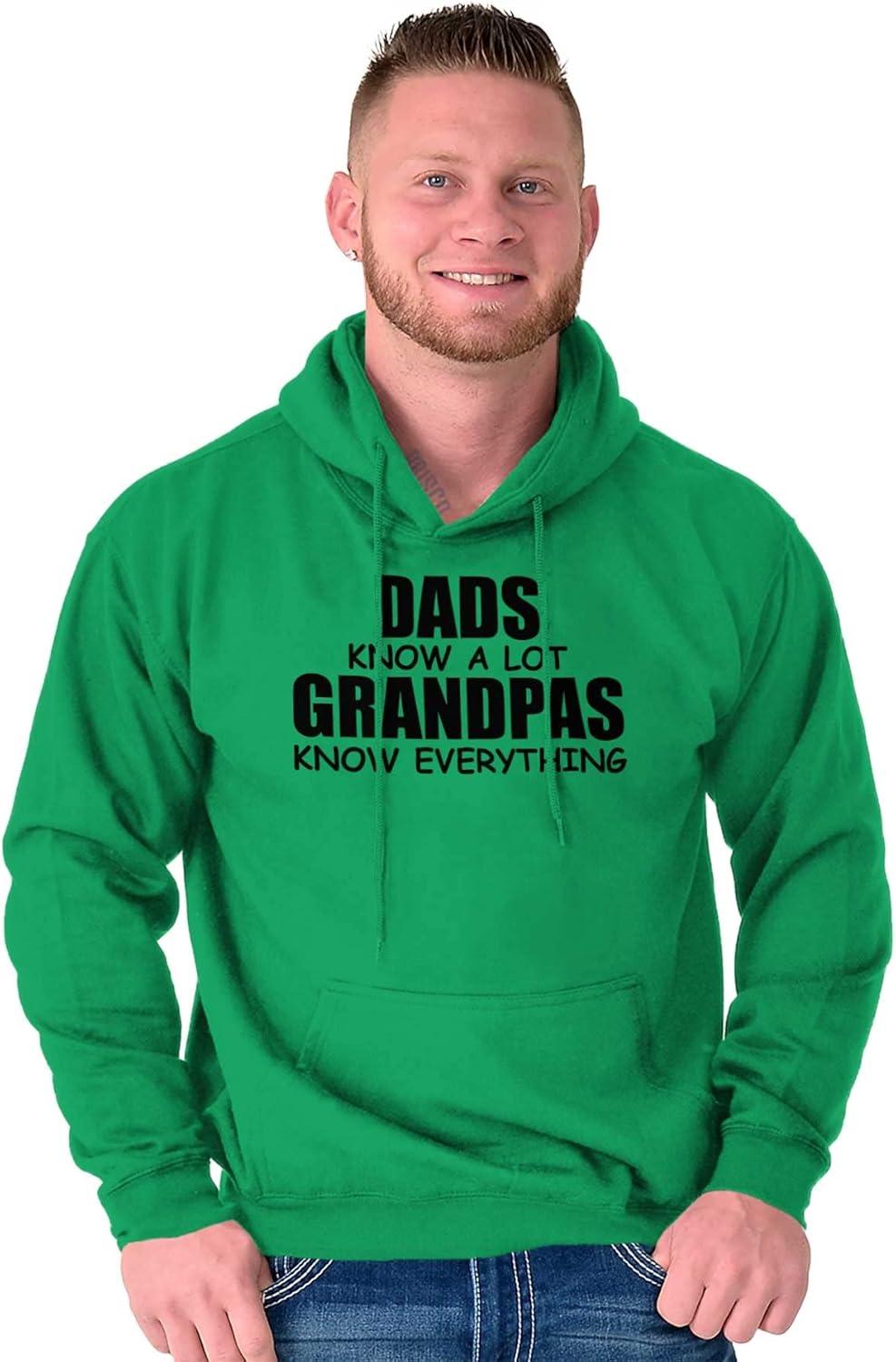 imageDad Knows A lot Grandpa Everything Hoodie Hooded Sweatshirt MenIrish Green