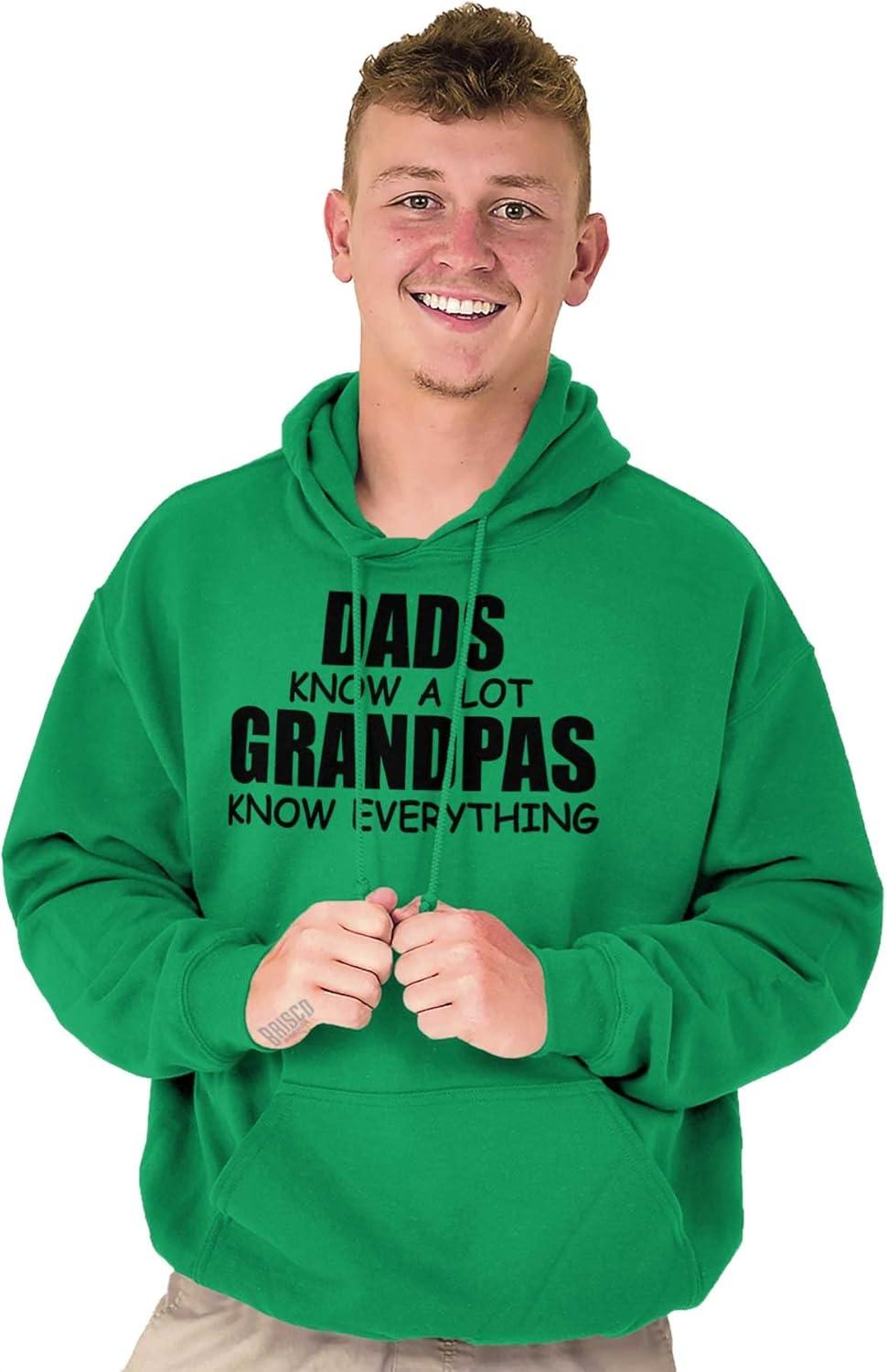 imageDad Knows A lot Grandpa Everything Hoodie Hooded Sweatshirt MenIrish Green
