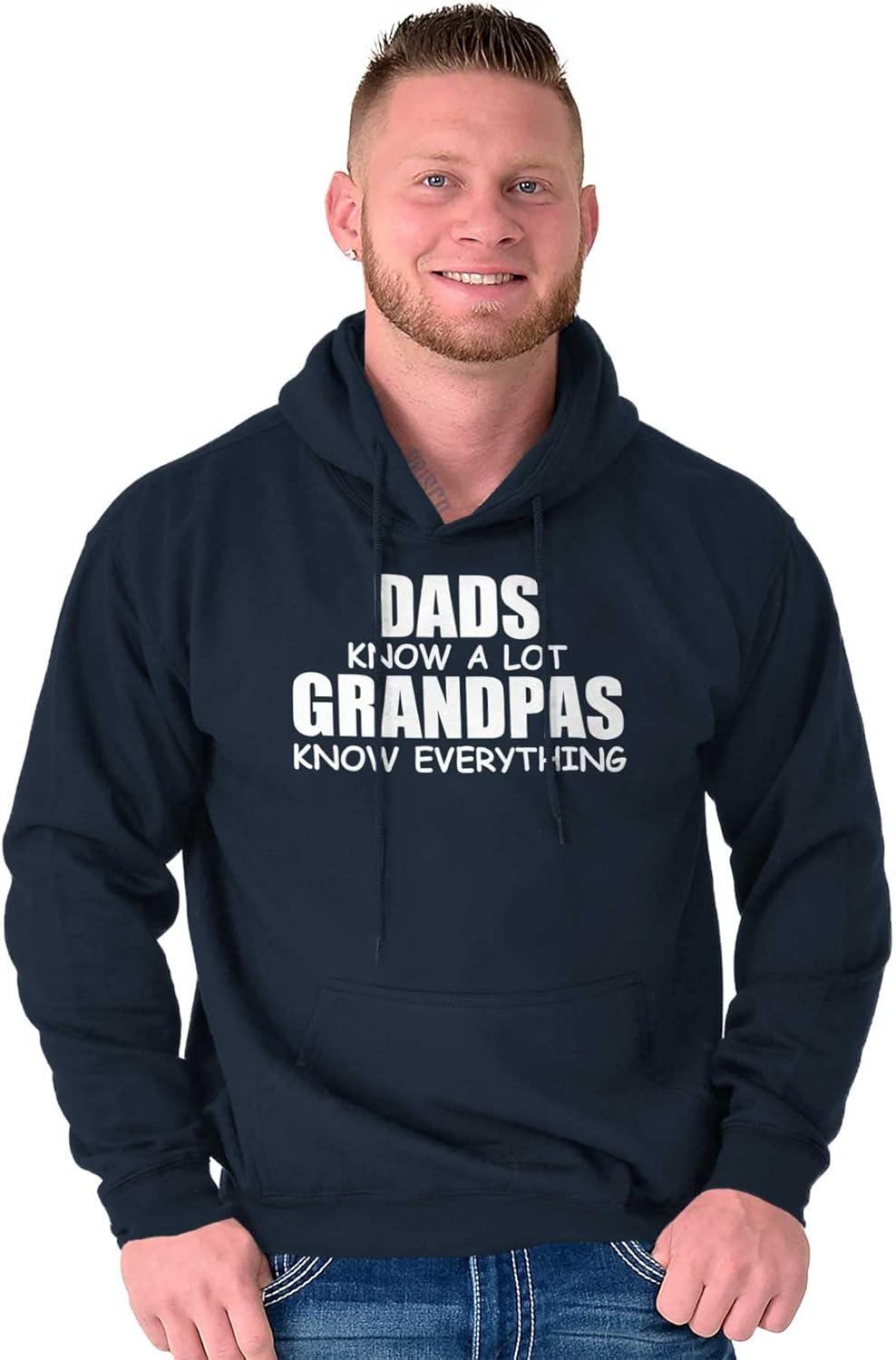 imageDad Knows A lot Grandpa Everything Hoodie Hooded Sweatshirt MenNavy