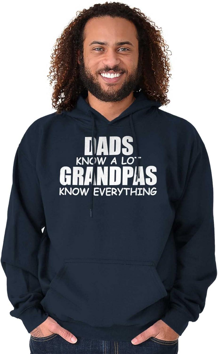 imageDad Knows A lot Grandpa Everything Hoodie Hooded Sweatshirt MenNavy
