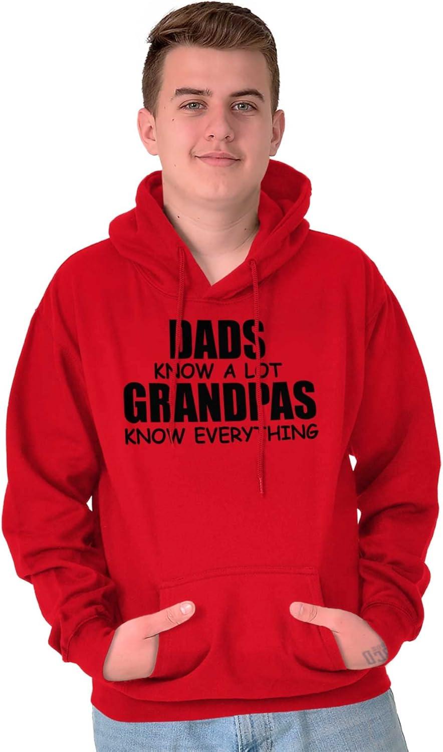 imageDad Knows A lot Grandpa Everything Hoodie Hooded Sweatshirt MenRed