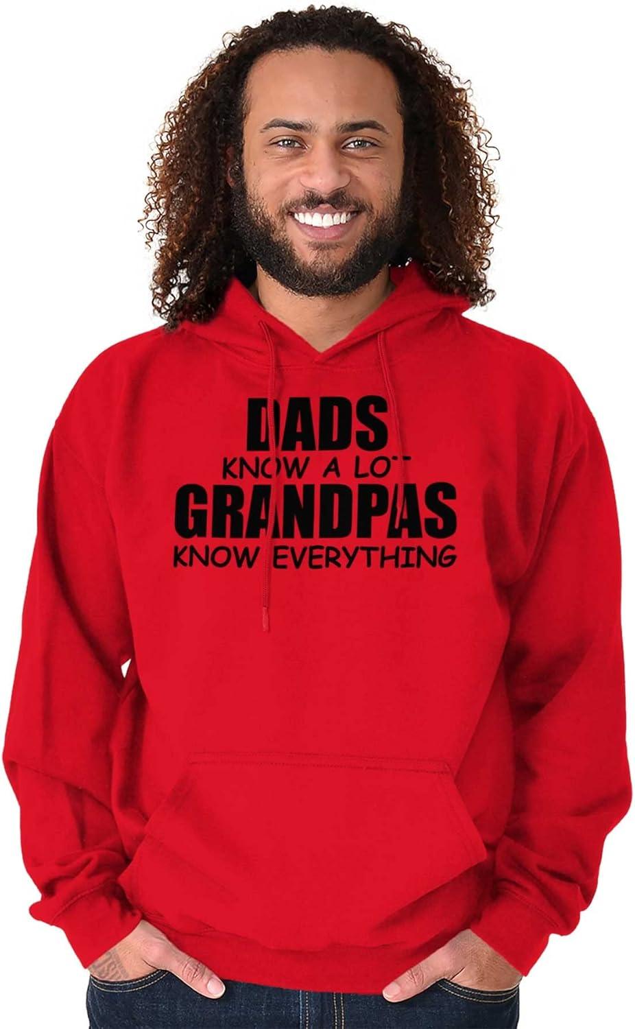 imageDad Knows A lot Grandpa Everything Hoodie Hooded Sweatshirt MenRed