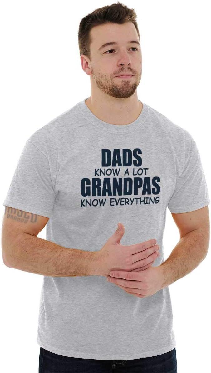 imageDad Knows A lot Grandpa Everything Mens Graphic T Shirt TeesAsh Grey