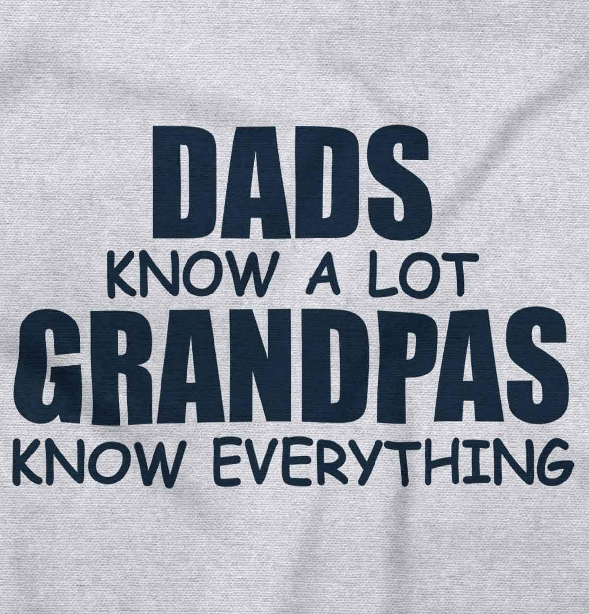 imageDad Knows A lot Grandpa Everything Mens Graphic T Shirt TeesAsh Grey