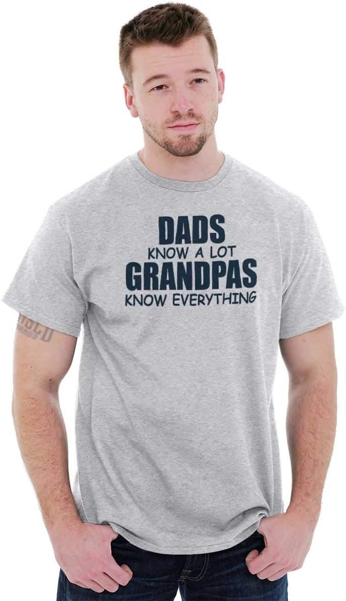 imageDad Knows A lot Grandpa Everything Mens Graphic T Shirt TeesAsh Grey