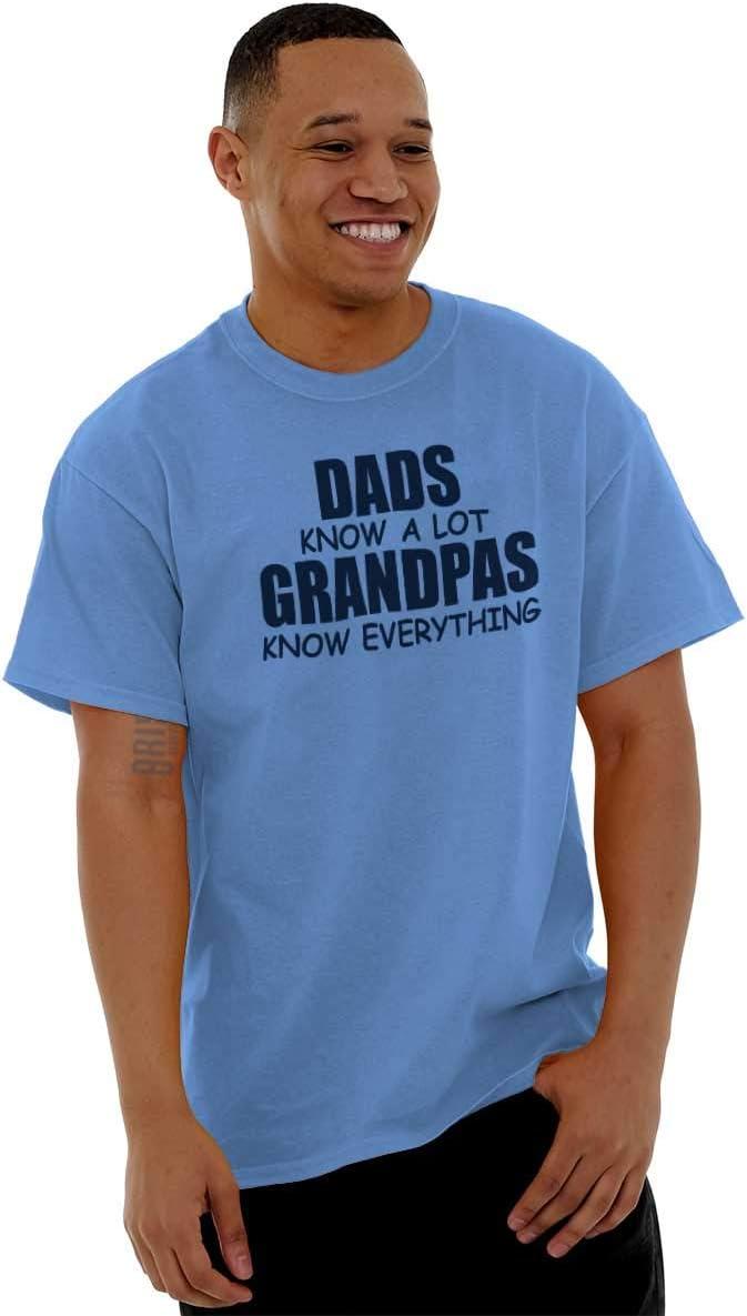 imageDad Knows A lot Grandpa Everything Mens Graphic T Shirt TeesCarolina Blue