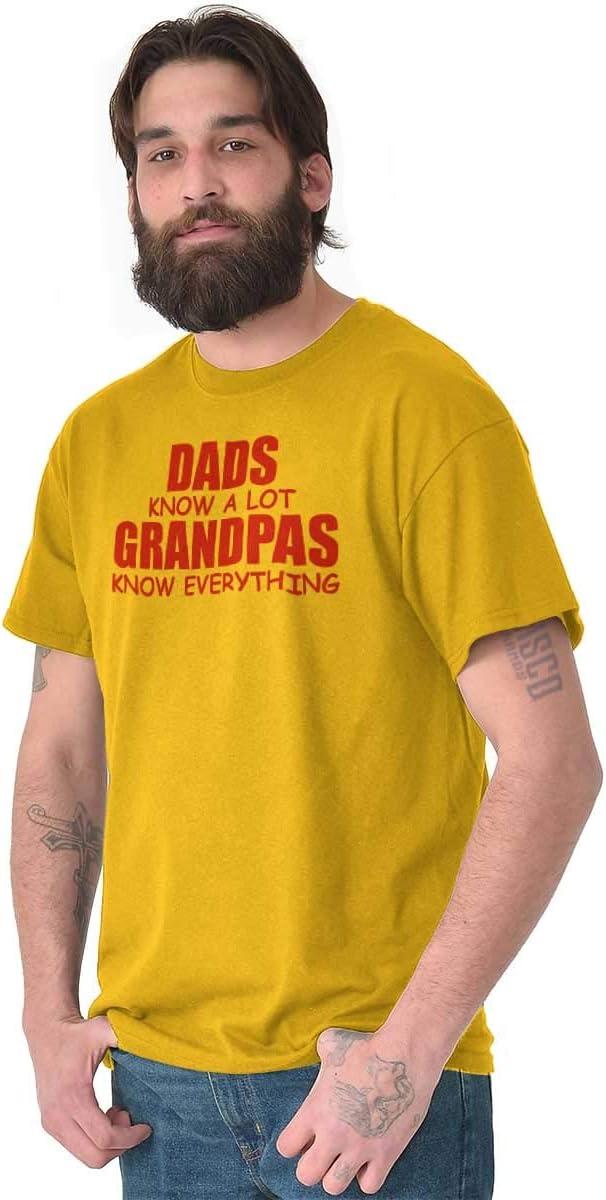 imageDad Knows A lot Grandpa Everything Mens Graphic T Shirt TeesGold