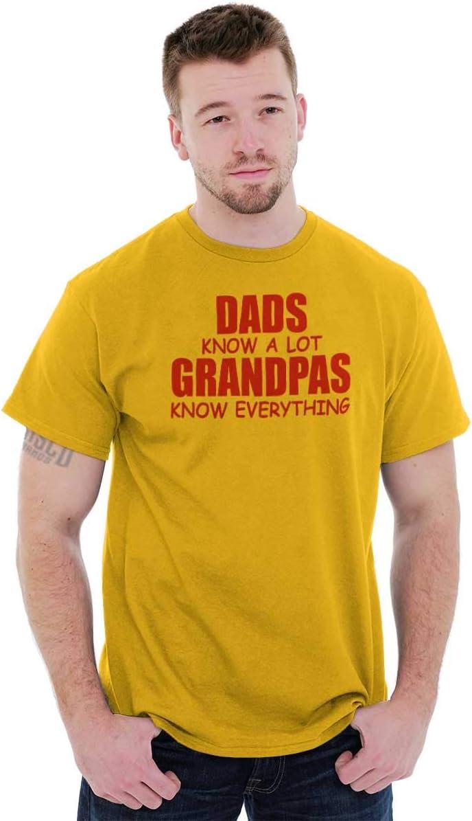 imageDad Knows A lot Grandpa Everything Mens Graphic T Shirt TeesGold