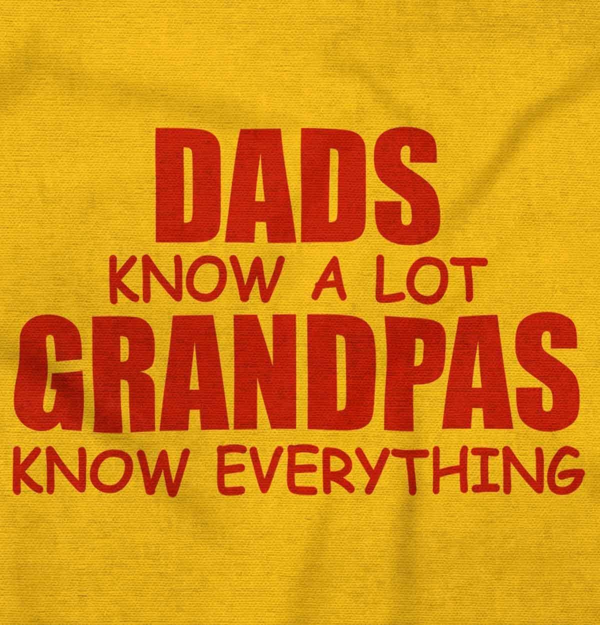 imageDad Knows A lot Grandpa Everything Mens Graphic T Shirt TeesGold
