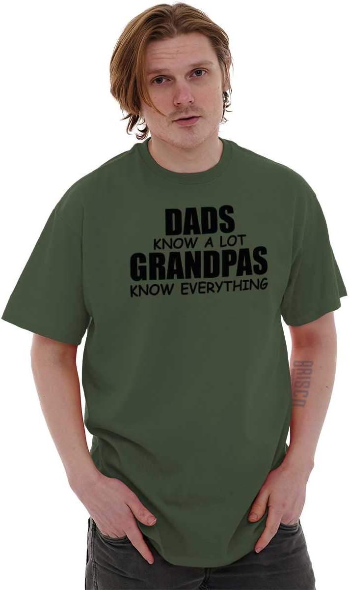 imageDad Knows A lot Grandpa Everything Mens Graphic T Shirt TeesMilitary Green