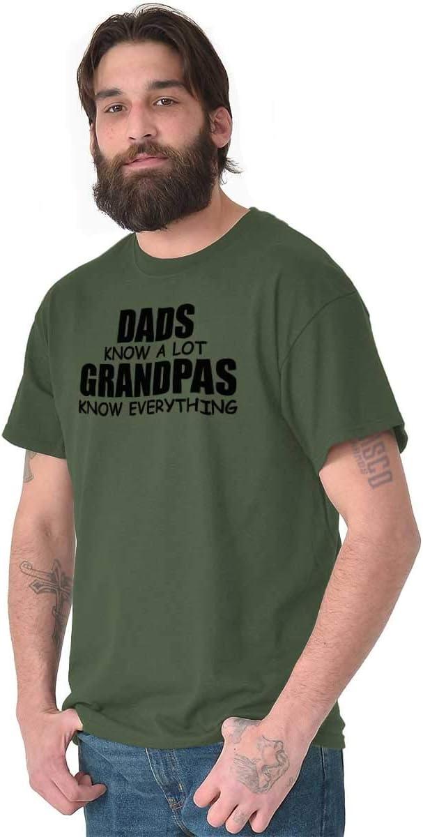 imageDad Knows A lot Grandpa Everything Mens Graphic T Shirt TeesMilitary Green