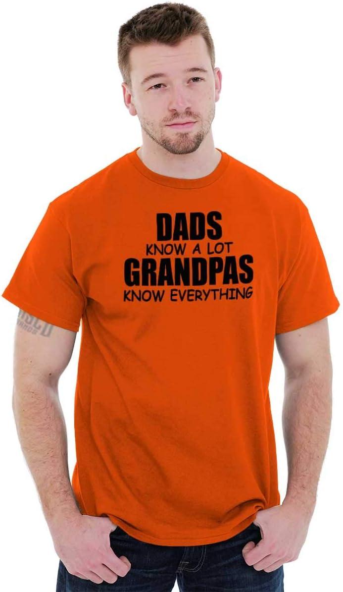 imageDad Knows A lot Grandpa Everything Mens Graphic T Shirt TeesOrange