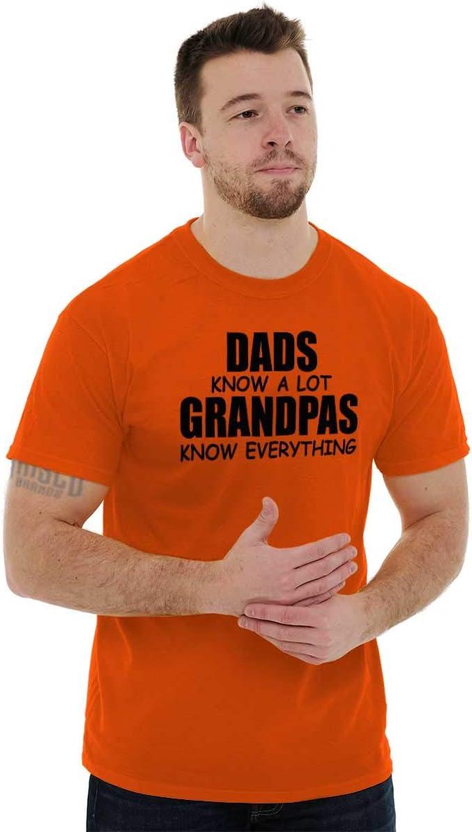 imageDad Knows A lot Grandpa Everything Mens Graphic T Shirt TeesOrange
