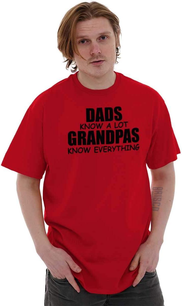 imageDad Knows A lot Grandpa Everything Mens Graphic T Shirt TeesRed