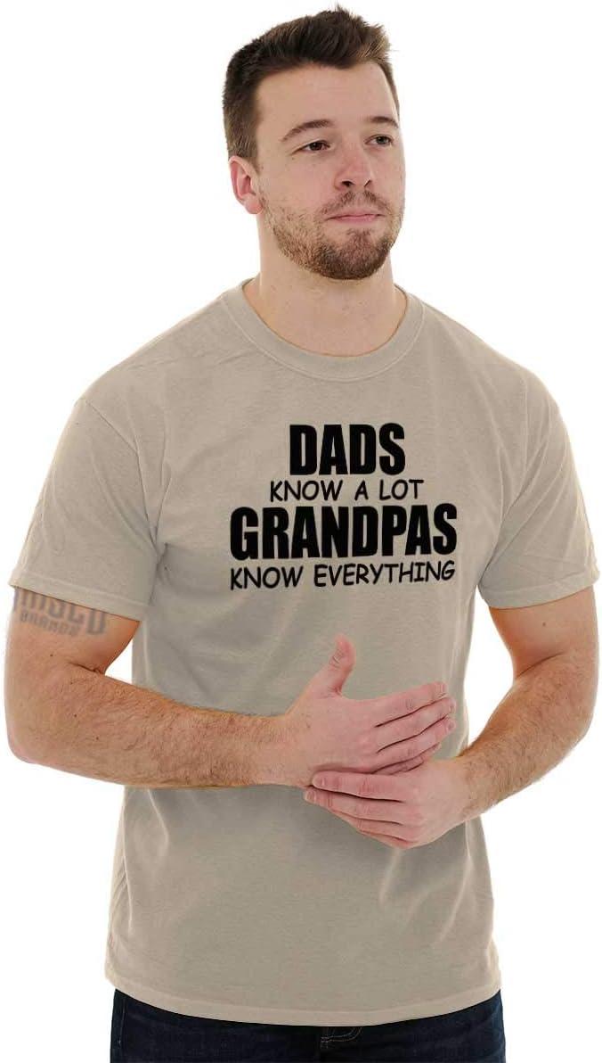 imageDad Knows A lot Grandpa Everything Mens Graphic T Shirt TeesSand