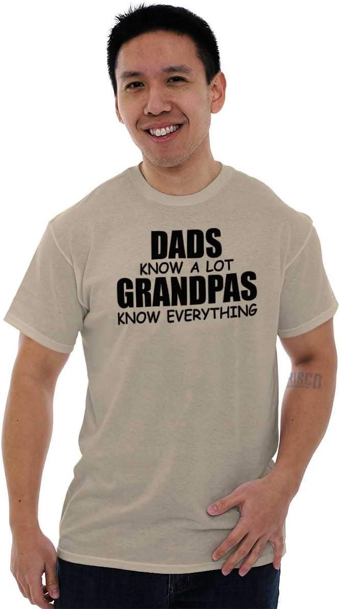 imageDad Knows A lot Grandpa Everything Mens Graphic T Shirt TeesSand