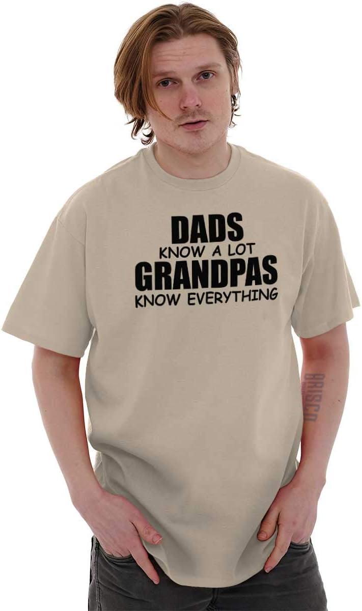 imageDad Knows A lot Grandpa Everything Mens Graphic T Shirt TeesSand