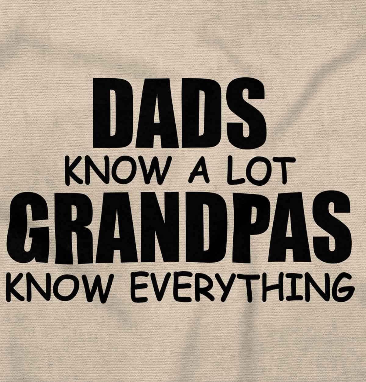 imageDad Knows A lot Grandpa Everything Mens Graphic T Shirt TeesSand