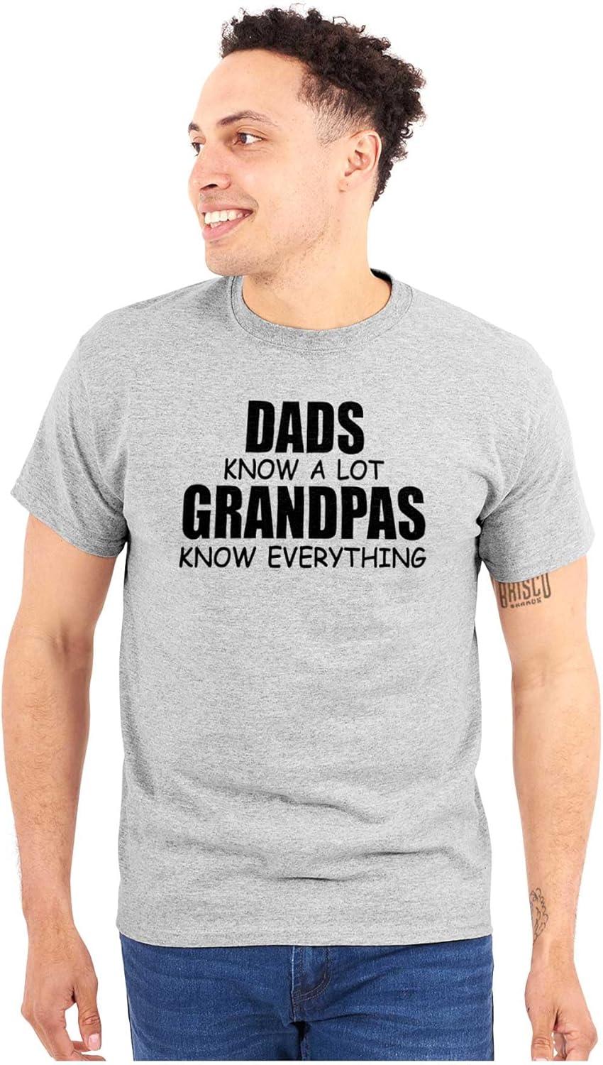 imageDad Knows A lot Grandpa Everything Mens Graphic T Shirt TeesSport Grey