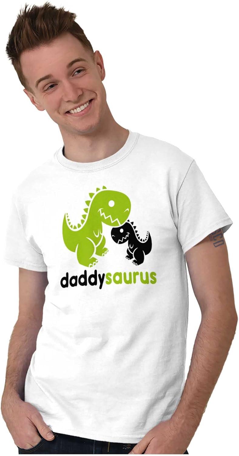 imageFathers Daddysaurus Trex Dinosaur Dad Mens Graphic T Shirt TeesWhite