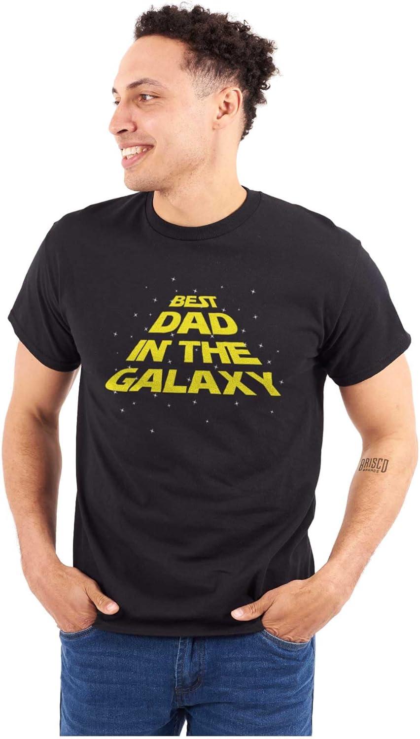 imageFathers Day Best Dad in The Galaxy Mens Graphic T Shirt TeesBlack