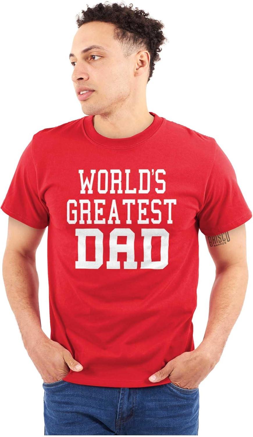 imageFathers Day Worlds Greatest Dad Mens Graphic T Shirt TeesRed